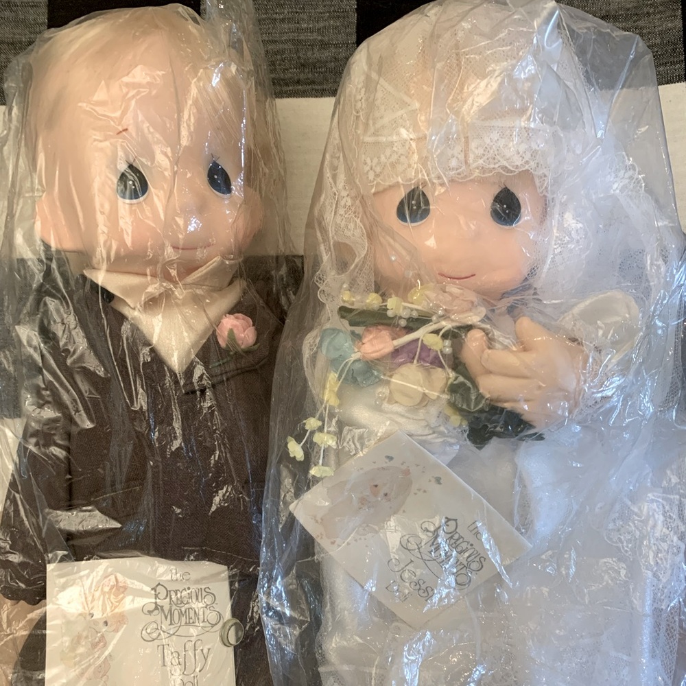 Precious Moments bride and groom dolls